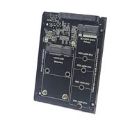 Giwnhvx M.2 NGFF & MSATA a SATA3.0 6Gbps 2.5 In Scheda Adattatore SSD Case Enclosure con Socket Supporto M.2 SSD MSATA SSD