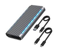 Giwnhvx M.2 NVMe NGFF SSD Enclosure USB 3.1 Tipo-C 10Gbps HDD Box 2230/2242/2260RGB LED Dual Protocol M2 SSD Box Enclosure Box,