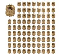 Giwnhvx M2 x 3 mm cilindro in ottone zigrinato filettato inserto rotondo dadi incorporati 1000pcs