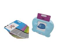 Giwnhvx Macchina di apprendimento multilingue per bambini, schede flash interattive con voce per imparare l'inglese 224 correnti in blu