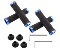 Giwnhvx Manopole per bicicletta in gomma antiscivolo per mountain bike con blocco sul manubrio della bicicletta, colore: blu