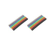 Giwnhvx Marcatore per cavi a clip, in plastica, numero, etichette, tubi, set di etichette colorate (300 pezzi, KCM-1,5 mm)