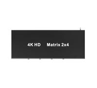 Giwnhvx Matrice commutabile 2 x 4 compatibile con 4 K 30 Hz con uscita audio e supporto 3D per HDTV TV Box TV, presa UE