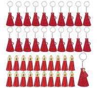 Giwnhvx Megafono Cheer in Acrilico con Pompon, Regalo Di di Pom-Pom Girl, Gradua, 40 Pezzi (Rosso glitterato)