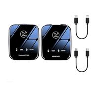 Giwnhvx Microfono Lavalier 2,4 G Doppio trasmettitore M13 A2 per telefoni cellulari e fotocamere, ideale per Vlogger e interviste