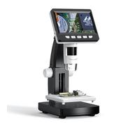 Giwnhvx Microscopio digitale da 4,3 pollici ingrandimento 1000X microscopio a moneta USB 8LED microscopi elettronici per computer