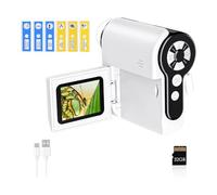 Giwnhvx Microscopio digitale portatile per bambini, mini microscopio tascabile DV in miniatura con scheda di memoria 32G, facile da usare