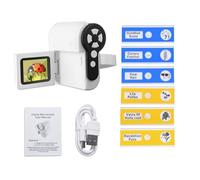 Giwnhvx Microscopio DV per bambini con 6 luci LED regolabili LCD da 2 pollici con scheda di memoria da 32 GB