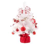 Giwnhvx Mini albero di Natale con scatola musicale, , rosso, decorazioni, forniture natalizie, decorazione ornamentale di Natale