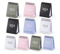 Giwnhvx Mini calendario da scrivania 2024, mini calendario da scrivania 2023-2024, da ottobre 2023 a dicembre 2024, piccolo calendario da tavolo facile da installare facile da usare