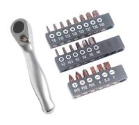 Giwnhvx Mini Chiave a rotella 1/4 Positiva e Inverso Cacciavite, Interni Esagonali Prugne Fiore Multifunzione Set