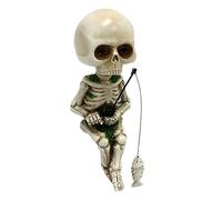 Giwnhvx Mini figure di scheletri in resina per la decorazione di interni, piccole decorazioni di scheletri in resina, accessori per la casa infestata a tema, regali di festa