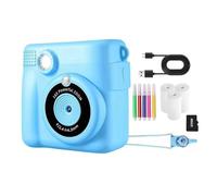 Giwnhvx Mini fotocamera termica portatile, regalo per bambini alla moda per a automatica istantanea, blu