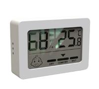 Giwnhvx Mini Igrometro Digitale LCD Igrometro Elettronico Interno Temperatura Igrometro Sensore Termometro Elettronico Domestico Facile Installare Bianco