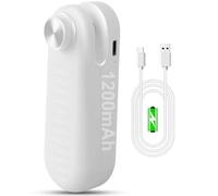 Giwnhvx Mini sigillante per sacchetti 2 in 1, sigillatore a caldo per sacchetti con taglierina, sigillatore a caldo per sacchetti di chip ricaricabile, risigillatore portatile bianco