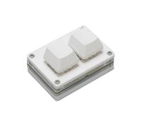 Giwnhvx Mini Tastiera 2 Tasti Interruttore USB Tastiera Ergonomica Retroilluminata Gaming Office Media, Programmabile, Stampato ad Iniezione Keycap A