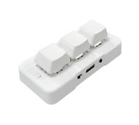 Giwnhvx MK321G Mini tastiera meccanica personalizzata a 3 tasti Interruttore blu USB e 2.4G Wireless Dual-Mode per OSU Game Multimedia Bianco