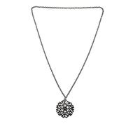 Giwnhvx Moda donna cava fiore strass lunga catena maglione collana (taglia 36 cm)