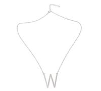 Giwnhvx Moda Iniziale in Acciaio Collana Personalizzato Nome Collana Personalizzato Collana Collo Lettera W