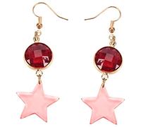 Giwnhvx moda orecchini lunghi orecchini a stella geometrica retrò per le donne regalo rosa