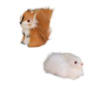 Giwnhvx Modello Animale A Forma Di Scoiattolo Artificiale Per La Decorazione Della Vacanza