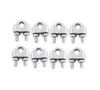 Giwnhvx Morsetto a sella in acciaio inox per cavi da 4 mm, 8 pezzi
