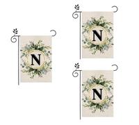 Giwnhvx N - Bandiera da giardino in a doppio strato, con lettere double face, per feste, bandiere esterne, decorazione da cortile