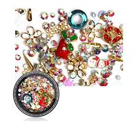 Giwnhvx Nail Colorato Nail Natale Strass Seria 3D Manicure Nail Art DeCor DIY Rivetto Perla SD-01