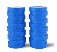 Giwnhvx Nastro blu per pittori, 2,5 cm, 20 rotoli da 2,5 cm x 50 m, per pareti, pittura, imballaggio, casa, automobilistico, facile da usare