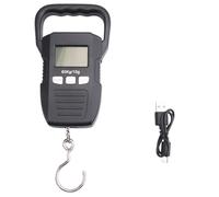 Giwnhvx Nero 60Kg/10G LCD Digitale Appeso Bilancia Set USB Ricaricato Gru Gancio Bilance Corriere Bagaglio Casa Pesatura Strumenti di Bilancio Set