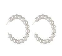 Giwnhvx New Big Circle Round Drop Orecchini Per Le Donne Simulato Perla Orecchino Moda E548015 Perline