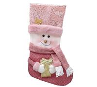 Giwnhvx Nuove decorazioni natalizie per le festività natalizie, paillettes, decorazione in peluche, calze di Natale per bambini, ornamenti per sacchetti di caramelle