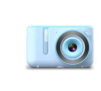 Giwnhvx Nuovo Dual Selfie Mini Fotocamera HD 720P Video USB Ricarica Display a Colori per Bambini Regalo Blu