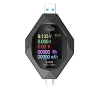 Giwnhvx Nuovo Multi-Funzione Tensione Corrente Misuratore di Potenza Tipo-C & USB 1.45 "Ricarica Veloce Rilevamento di Potenza Analizzatore Strumenti di Test