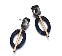 Giwnhvx Orecchini acrilici spettacolo occhio forma di Dangle Earrings grigio scuro