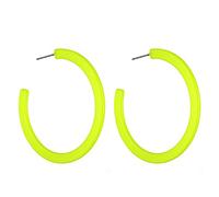 Giwnhvx Orecchini Cerchio Acrilico Geometria Moda Regalo Di Compleanno Plastica Stile Boho Stile Irregolare Per Donna Giallo