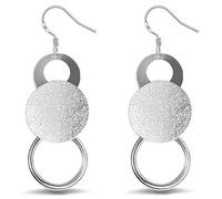Giwnhvx Orecchini da romantici anelli circolari Sabbia Flash Orecchini Signora Elegante Borchie Orecchini Regalo