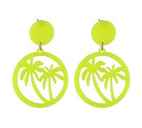 Giwnhvx Orecchini Semplice Moda Cavi Noci Orecchini Fluorescenti Semplice Giallo