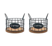 Giwnhvx Organizer in legno per capsule di caffè da cucina, cestino portaoggetti con base contatore K portabicchieri frutta noci per bar, B