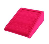Giwnhvx Organizer per anelli in velluto, espositore per gioielli, orecchini, scatola porta anelli, colore rosso rosa