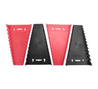 Giwnhvx Organizer per chiavi a 64 scomparti, in ABS rosso e nero, per cassette degli attrezzi e pareti, adatto per chiavi SAE e metriche