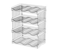 Giwnhvx Organizzatore per bottiglie d'acqua impilabile Cup Organizer Accessori per tazze per bicchiere da 40 once con maniglia per armadio 4 piani