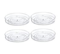 Giwnhvx Organizzatori Pigri Antiscivolo Trasparenti da 9 Pollici - Rack per Giradischi per da Cucina, Organizzazione Della Dispensa, Frigorifero 4 Pezzi