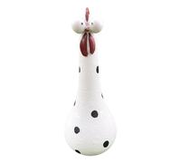 Giwnhvx Ornamenti di pollo a collo lungo in resina per giardino, cortile, decorazione esterna, statue di gallina sciocche, figure da ufficio E