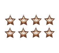 Giwnhvx Ornamenti di Scena della Natività Ornamento Da Appendere in Legno di Natale Ornamenti 'albero di Natale della Natività Multistrato Souvenir 8PCS Facile da Usare