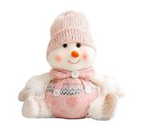Giwnhvx Ornamenti rosa di Natale Carino Bambola di Natale senza volto Cartoon tridimensionale Piccoli ornamenti A