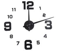 Giwnhvx Orologio da parete grande speciaple 3D al quarzo del soggiorno, per orologio da specchio in acrilico, moderno decorazione nera