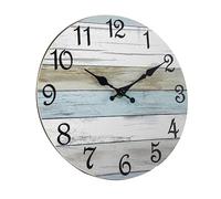 Giwnhvx Orologio da parete Orologi da parete rustici a batteria, silenziosi e ticchio- in legno costiero-ogni orologio Decor