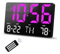 Giwnhvx Orologio Digitale, Orologio da Parete Digitale con , Orologio LED Grande Display con Data, Settimana, Temperatura per