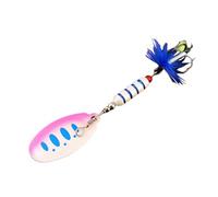 Giwnhvx Paillettes compositi Rotanti Paillettes Metallo Manovella Colonna Rame Tre Gancio Lueya Bait
